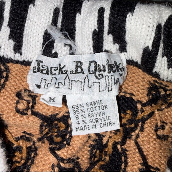 Vintage Jack B. Quick Leopard Cardigan Sweater size Medium - Picture 9 of 11